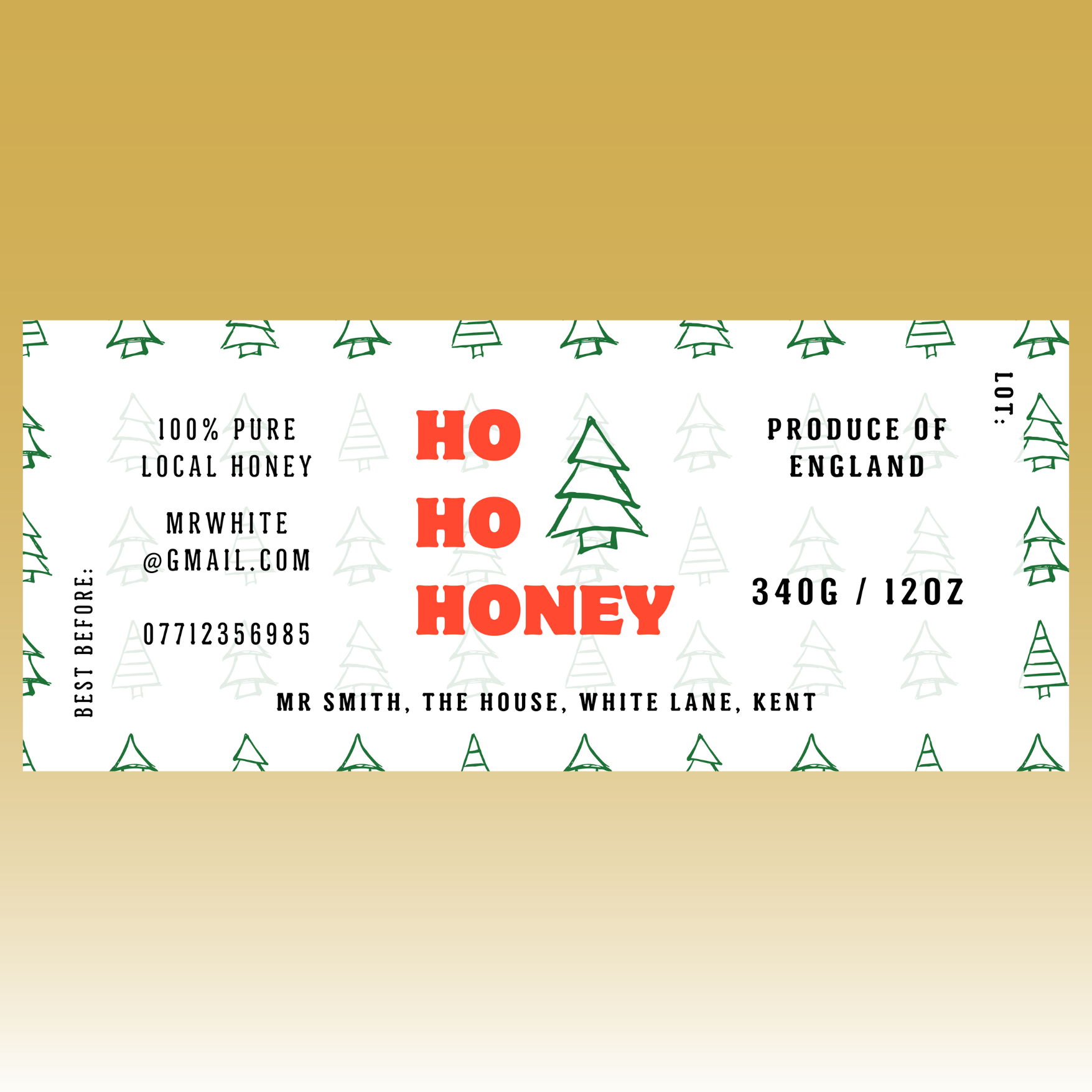 The Ho-Ho Honey Labels (100)